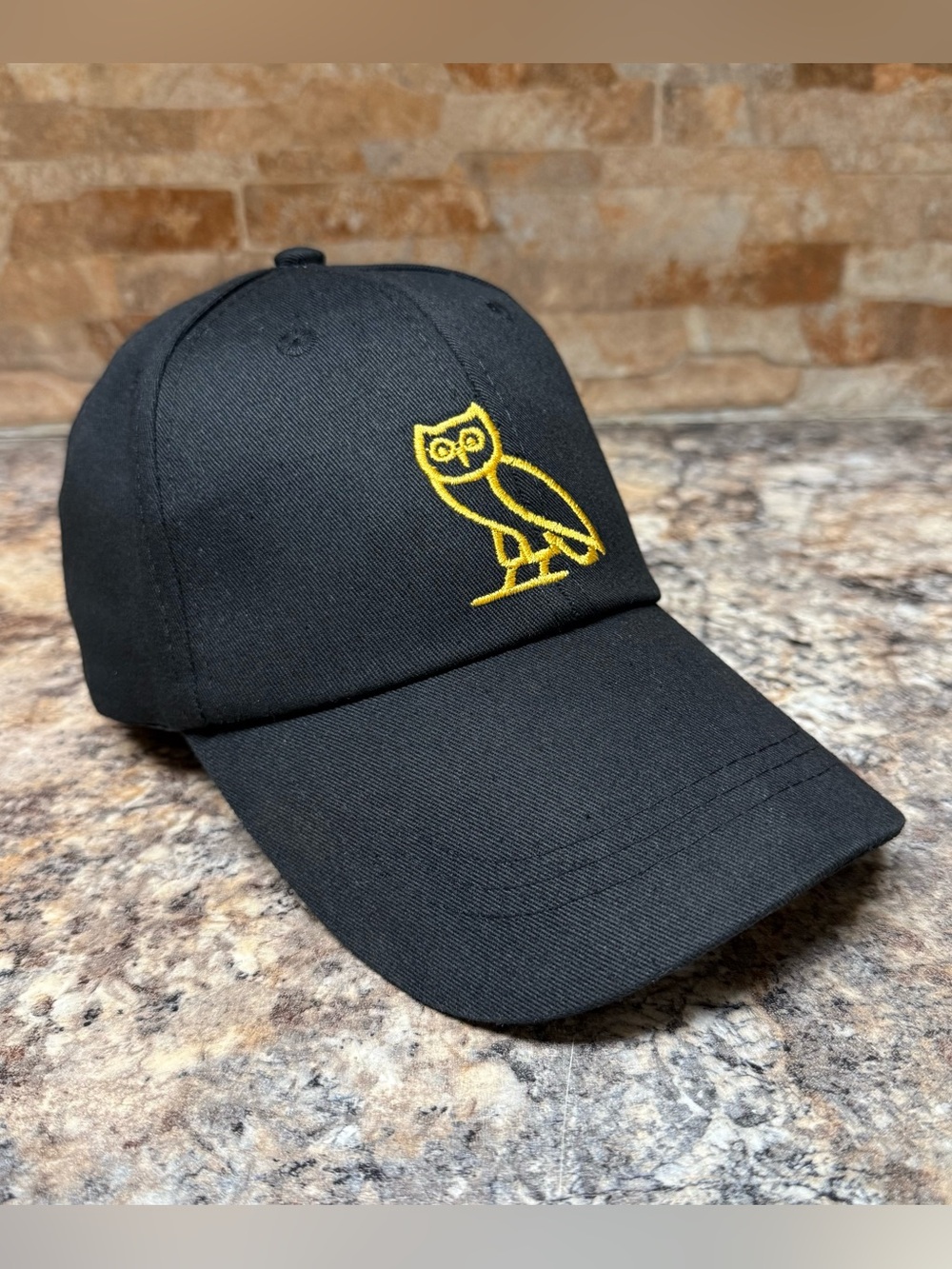 Drake October's Very Own Hat Black OVO Gold Owl Merch Baseball Cap Strapback